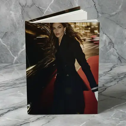 Elegant Woman Night City Street Scene