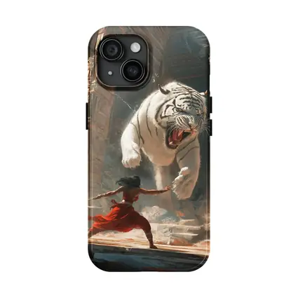 White Tiger Warrior Woman Ancient Temple Fight