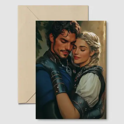 Medieval Fantasy Couple Romantic Digital Art