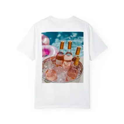 Rose Wine Bottles Chilling Pool Party