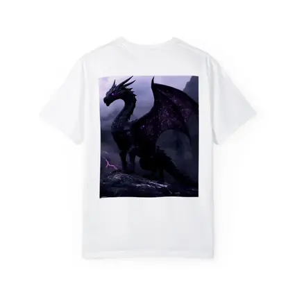 Black Dragon Purple Eyes Stormy Mountain