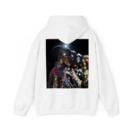 Glitter Jeweled Figure Dark Night Background