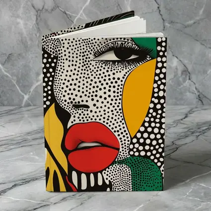 Pop Art Woman Face Bold Primary Colors