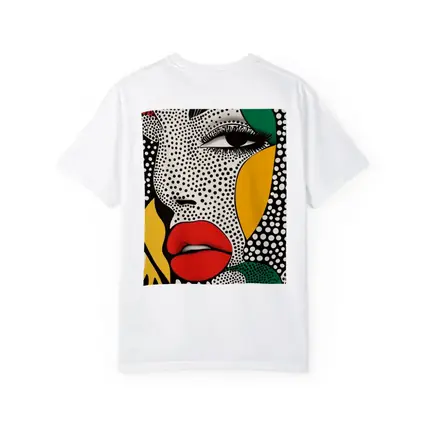 Pop Art Woman Face Bold Primary Colors