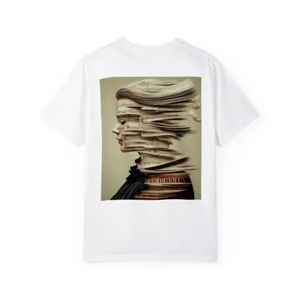Woman Head Sheet Music Piano Surreal Art