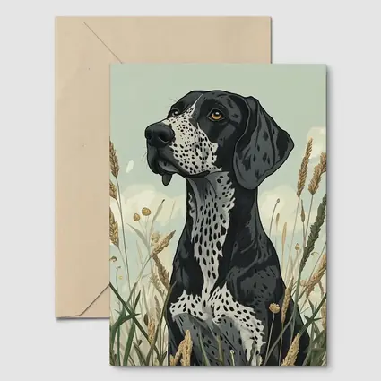 German Shorthaired Pointer Dog Wild Grass Field