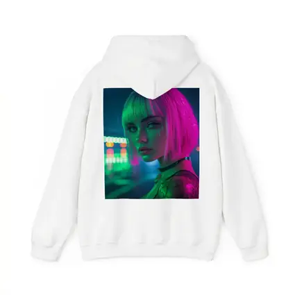 Neon Girl Rainy Night Cyberpunk Portrait