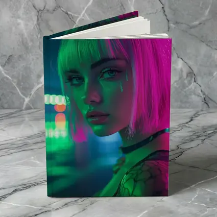 Neon Girl Rainy Night Cyberpunk Portrait