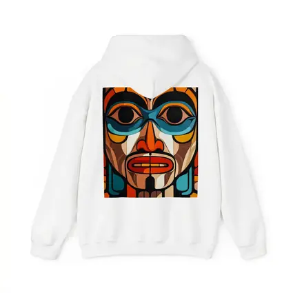 Native Totem Pole Face Bold Geometric Art