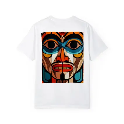 Native Totem Pole Face Bold Geometric Art