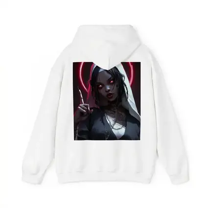 Gothic Anime Nun Dark Neon Halo