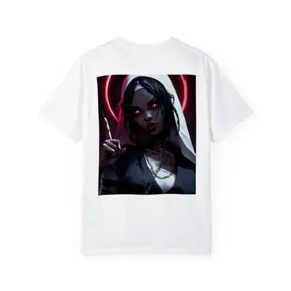 Gothic Anime Nun Dark Neon Halo