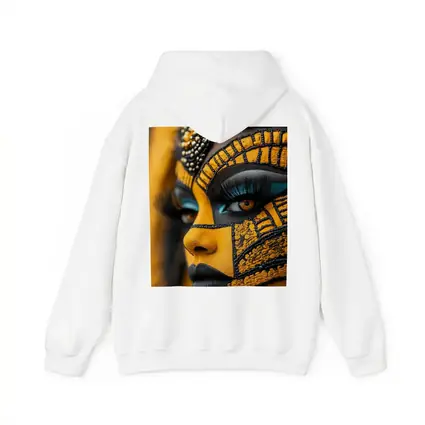 African Tribal Face Art Gold Black