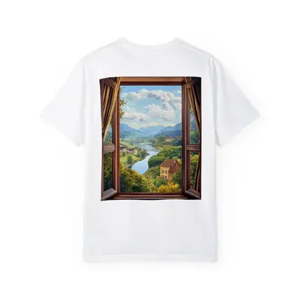 Open Window View Rolling Valley Landscape