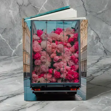 Pink Peonies Truck City Street Scene