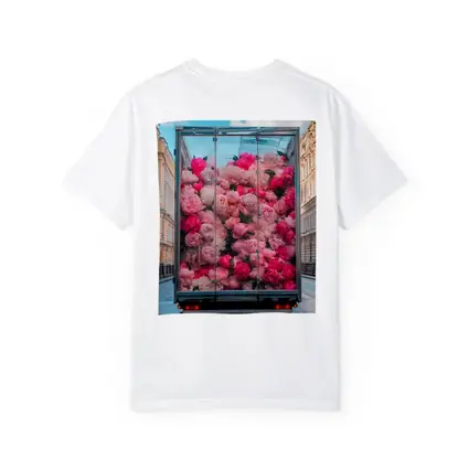 Pink Peonies Truck City Street Scene