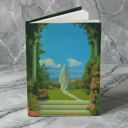 Robed Figure Garden Arch Surreal Art