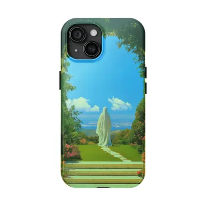 Robed Figure Garden Arch Surreal Art