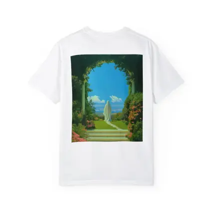 Robed Figure Garden Arch Surreal Art
