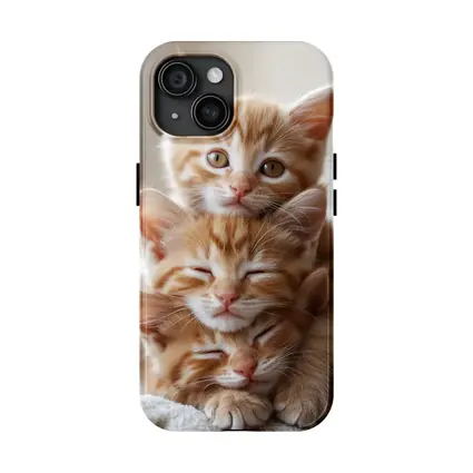 Two Orange Tabby Kittens Cuddling Together