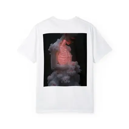 Glowing Figure White Floral Dark Forest