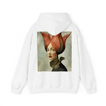 Woman Portrait Tulip Flower Head Surreal Art