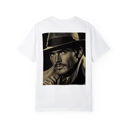 Noir Portrait Man Fedora Hat Dark Background