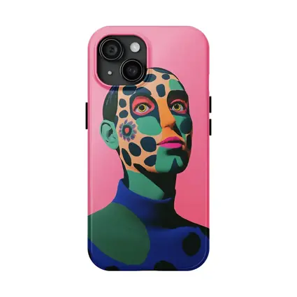 Pop Art Portrait Woman Pink Background