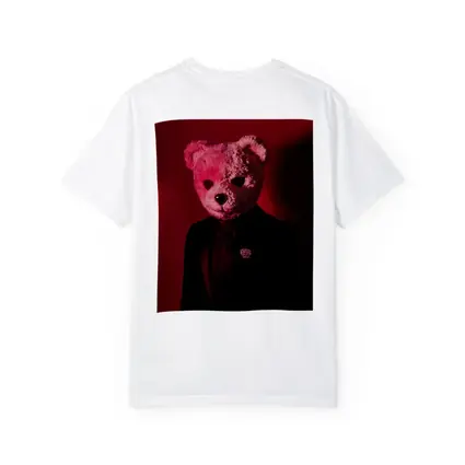 Teddy Bear Suit Red Dark Background