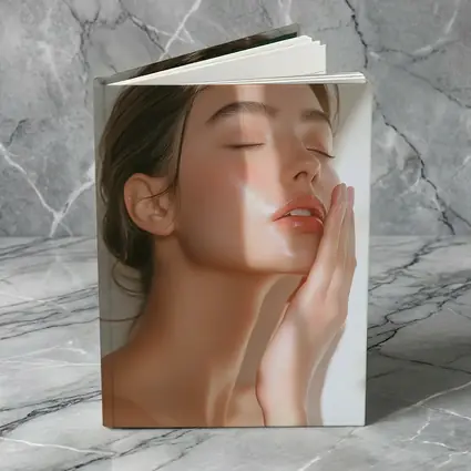 Woman Touching Face Soft Light Beauty