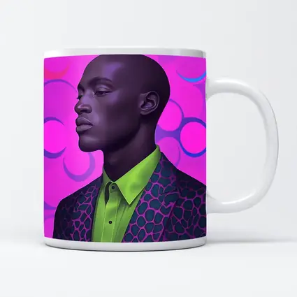 Man Portrait Pop Art Pink Background