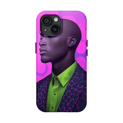 Man Portrait Pop Art Pink Background