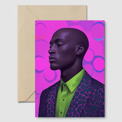 Man Portrait Pop Art Pink Background