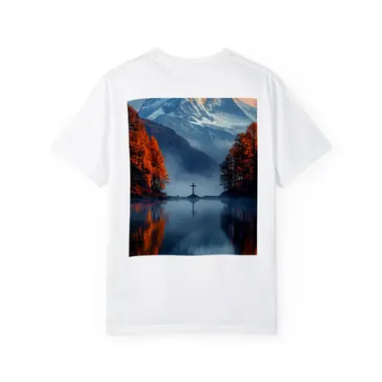 Mountain Cross Reflection Autumn Lake Mist