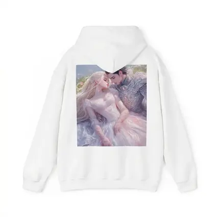 Fantasy Elf Couple Romantic Floral Meadow Art