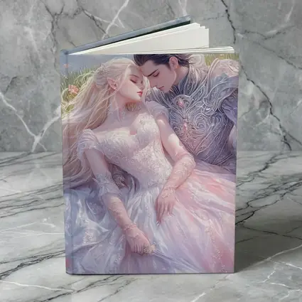 Fantasy Elf Couple Romantic Floral Meadow Art