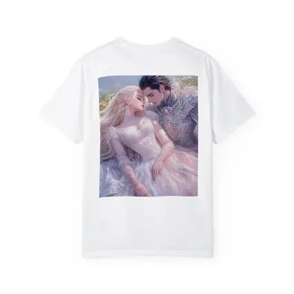 Fantasy Elf Couple Romantic Floral Meadow Art