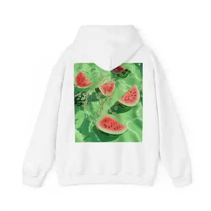 Watermelon Slices Floating Green Water