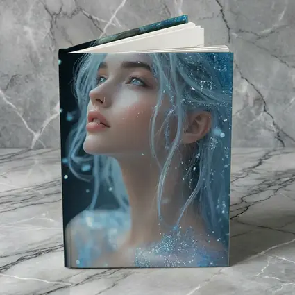 Ice Queen Fantasy Portrait Blue Glitter