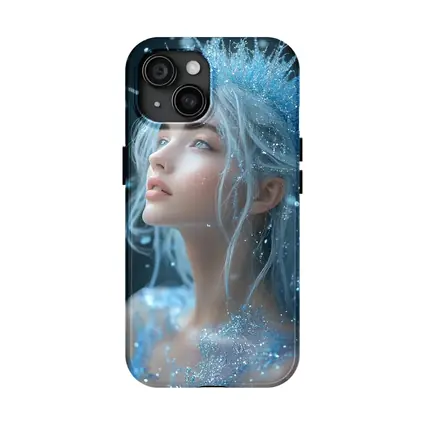 Ice Queen Fantasy Portrait Blue Glitter