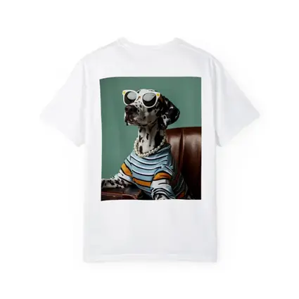 Dalmatian Dog Wearing Sunglasses Pearl Necklace