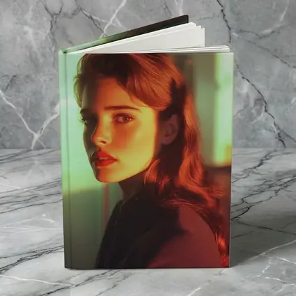 Retro Woman Portrait Warm Cinematic Light