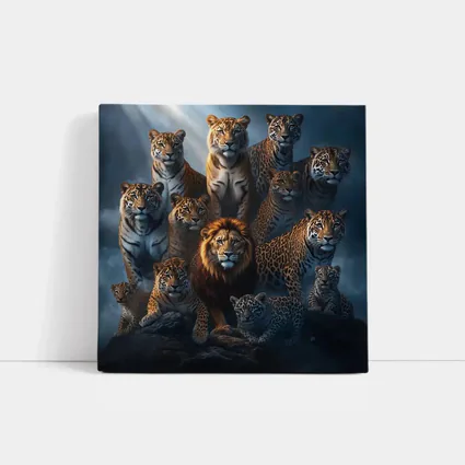 Lions Tigers Leopards Big Cats Dark Misty