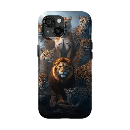 Lions Tigers Leopards Big Cats Dark Misty