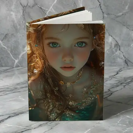 Little Mermaid Girl With Seashells Underwater