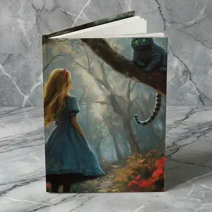 Alice And Cheshire Cat Dark Fantasy Forest