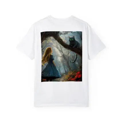 Alice And Cheshire Cat Dark Fantasy Forest