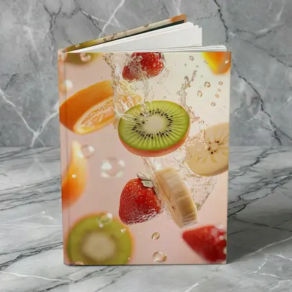 Fresh Fruits Splashing Water Pink Background