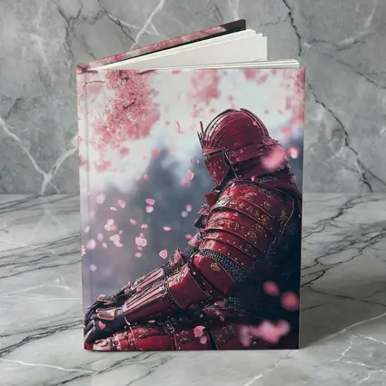 Red Samurai Armor Cherry Blossom Petals