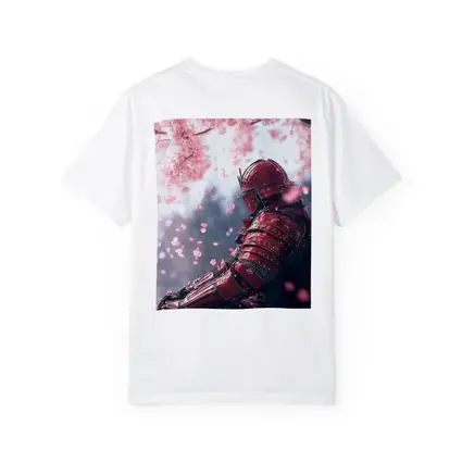 Red Samurai Armor Cherry Blossom Petals